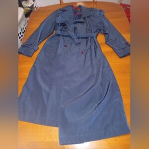 Blue Woman's Junior Gallery Light Trench Jacket